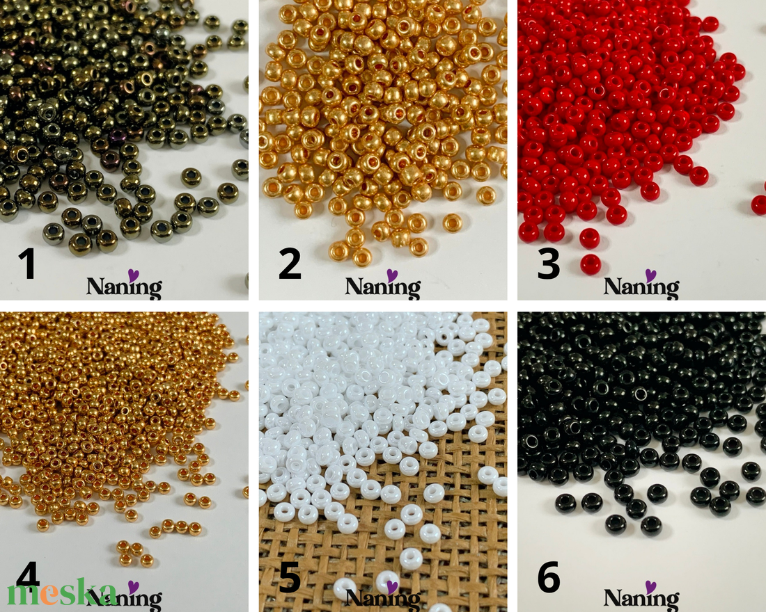 20 gramm PRECIOSA - cseh kásagyöngy - üveggyöngy (10g/500ft) - kellékek & szerszámok - gyöngyfűzés kellékek - kásagyöngy - Meska.hu