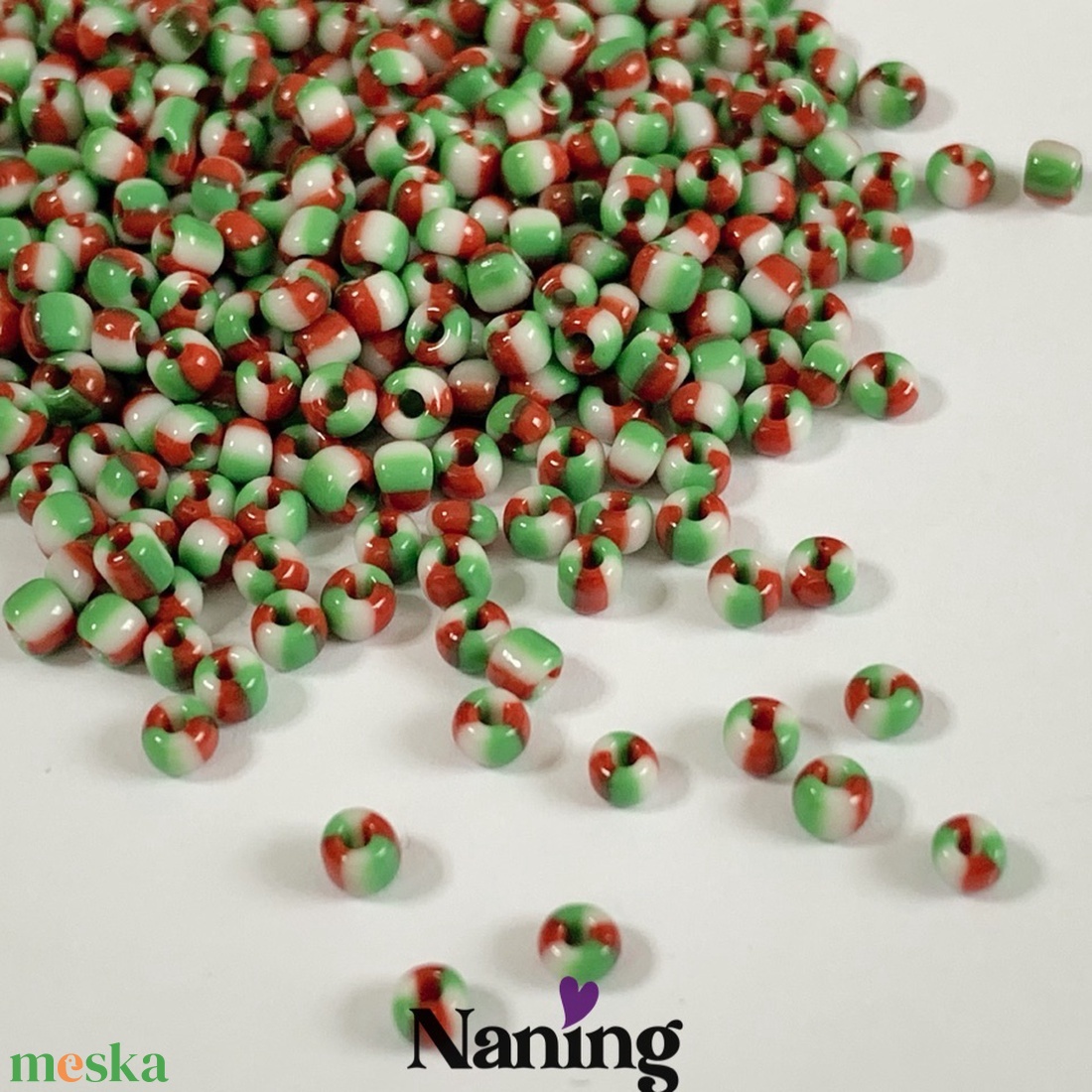 50gramm kásagyöngy - csíkos  (50ft/10gramm) - kellékek & szerszámok - gyöngyfűzés kellékek - kásagyöngy - Meska.hu