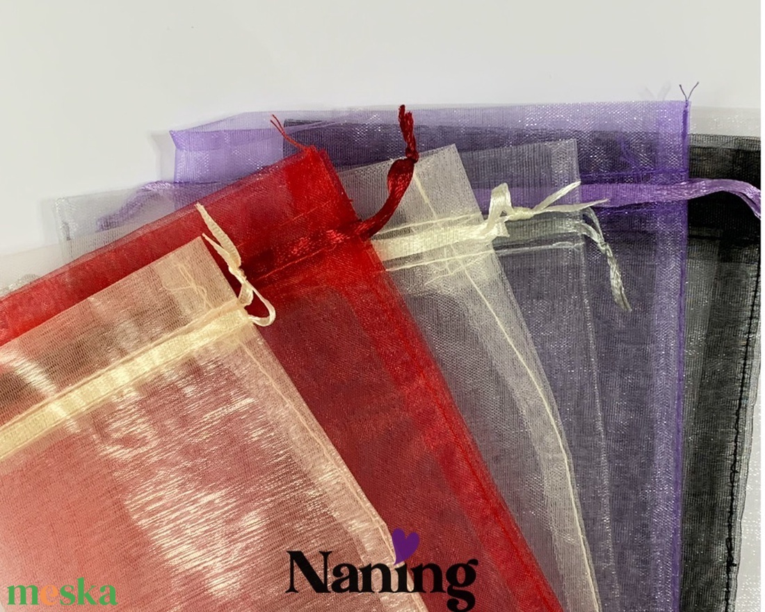 10db - ORGANZA - ajándéktasak/ékszertasak - 12x18cm. (90ft/db) - otthon & életmód - papír, írószer - ajándékozás kellékei - ajándékzsák, csomagolás - Meska.hu