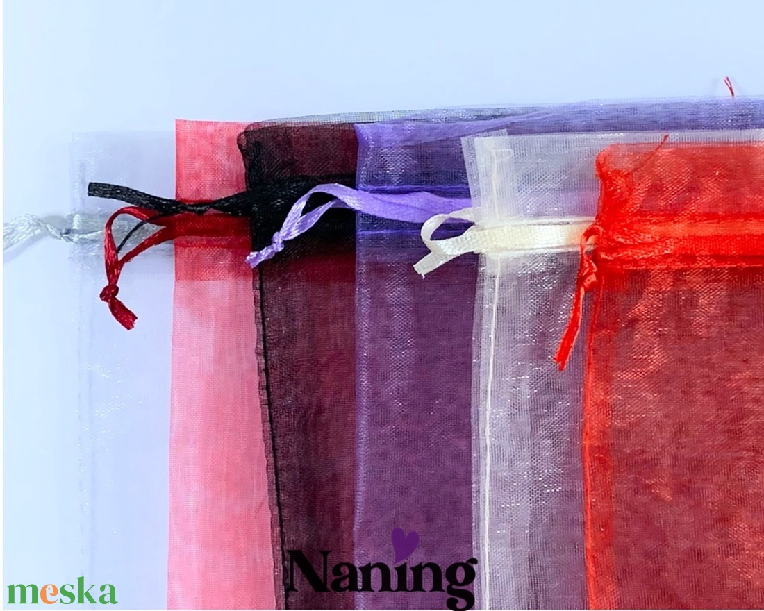 10db - ORGANZA - ajándéktasak/ékszertasak - 12x18cm. (90ft/db) - otthon & életmód - papír, írószer - ajándékozás kellékei - ajándékzsák, csomagolás - Meska.hu