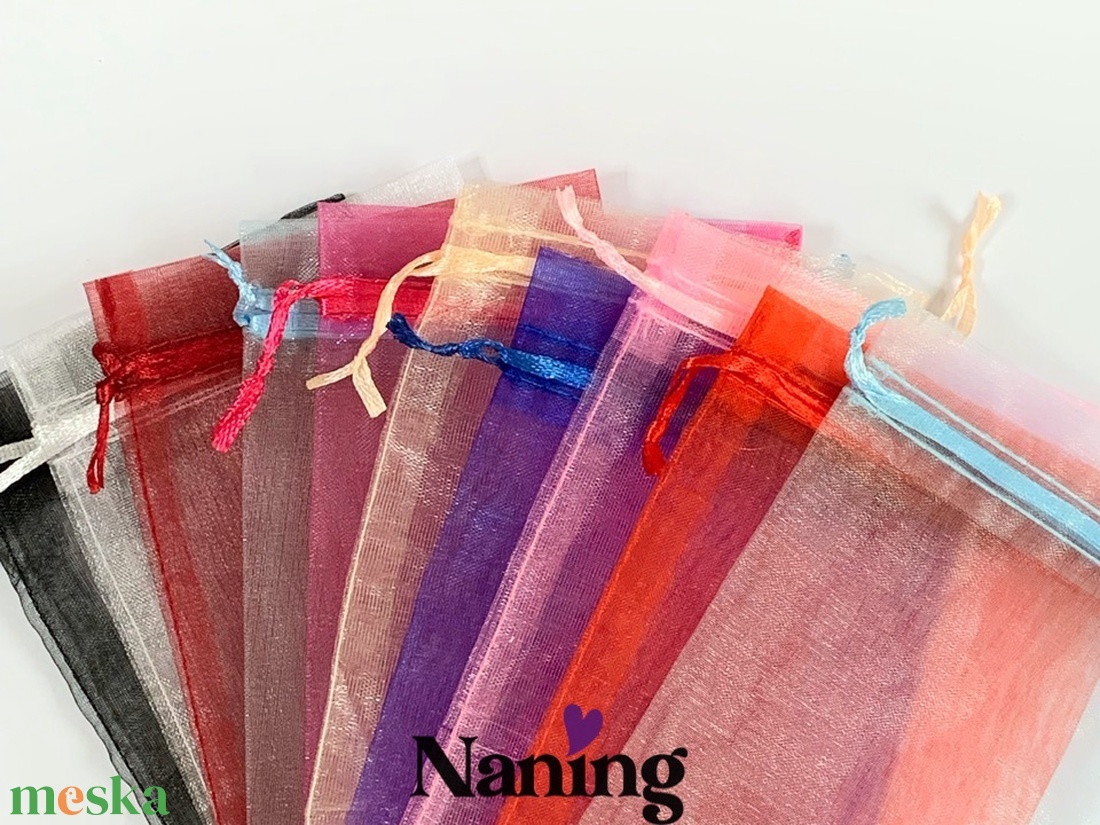 10db - ORGANZA - ajándéktasak/ékszertasak - 10x15cm. (80ft/db) - otthon & életmód - papír, írószer - ajándékozás kellékei - ajándékzsák, csomagolás - Meska.hu