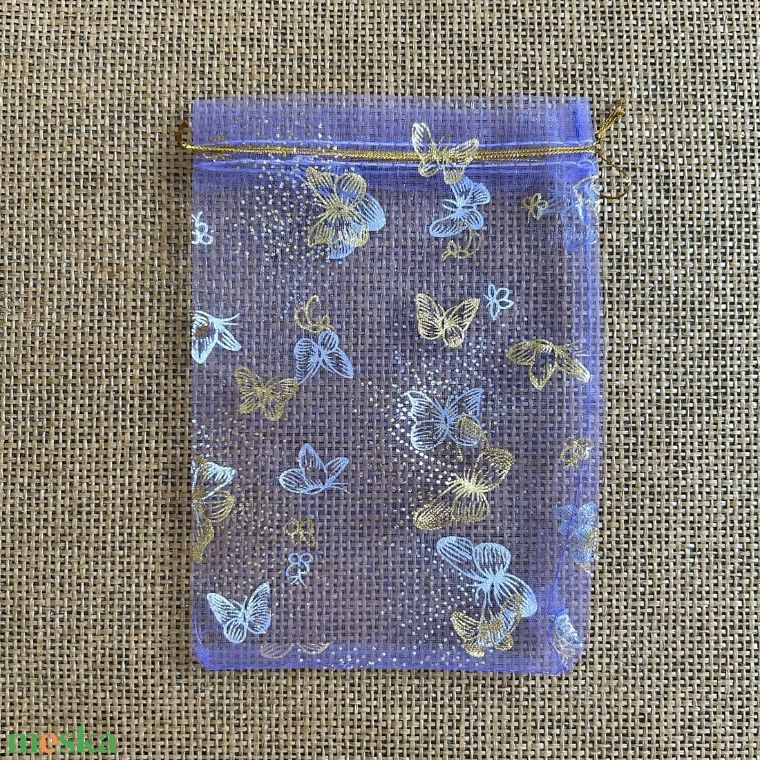 10db ORGANZA - ajándéktasak/ékszertasak - pillangós - 12x18cm - (90ft/db) - otthon & életmód - papír, írószer - ajándékozás kellékei - ajándékzsák, csomagolás - Meska.hu