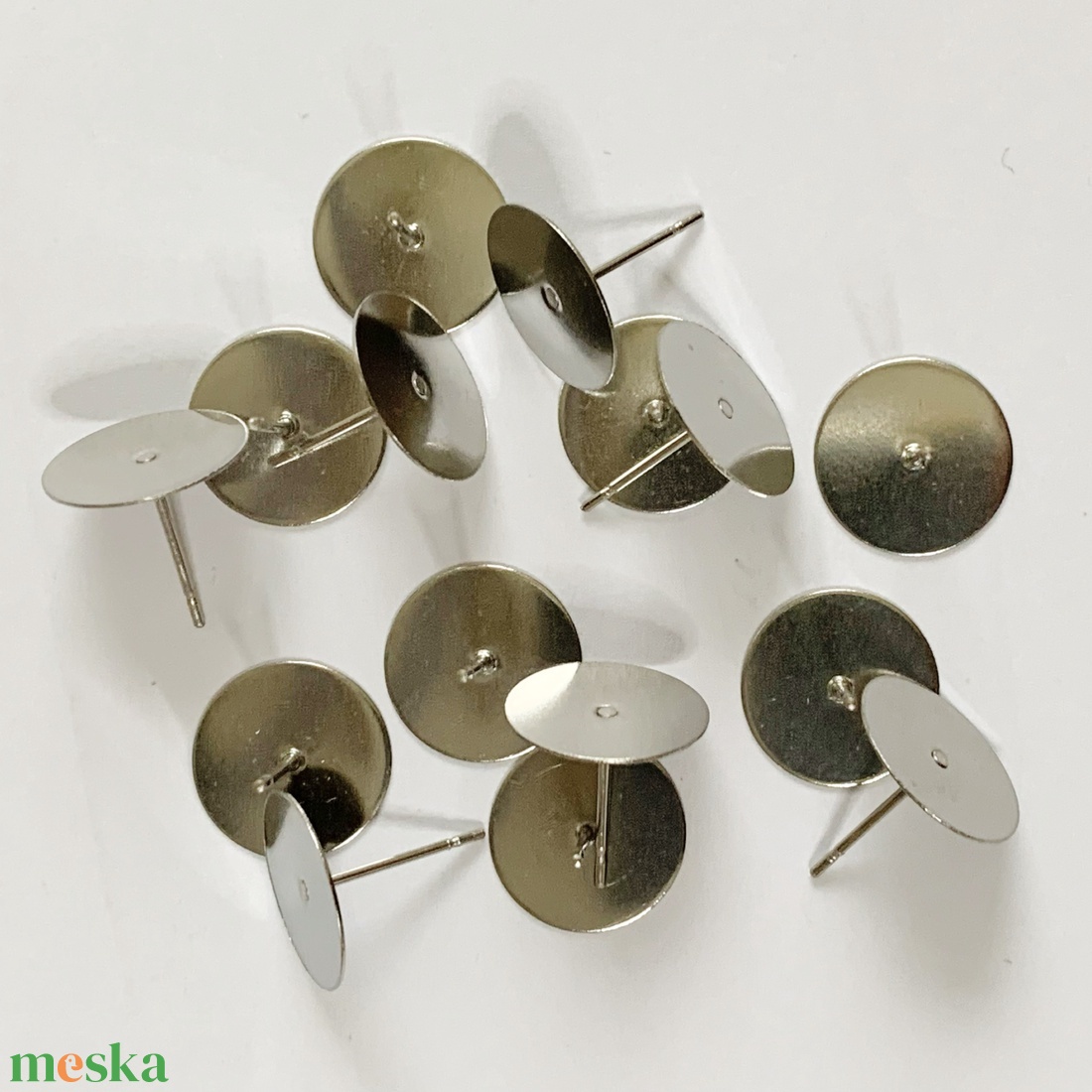 10 pár/20db ROZSDAMENTES acél - orvosi fém - fülbevaló alap - 12mm  (100ft/pár) - kellékek & szerszámok - ékszerkellék - fülbevaló alap - Meska.hu