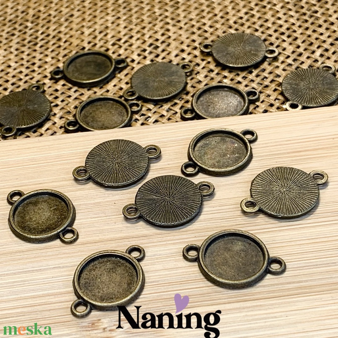 5db KABOSON alap/medálalap - összekötőelem - 15mm  (80ft/db) - kellékek & szerszámok - gyöngyfűzés kellékek - fém köztesek - Meska.hu