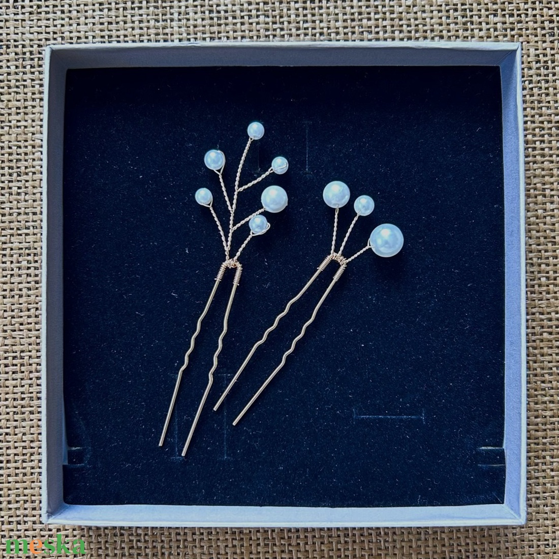 ESKÜVŐI - gyöngyös hajtű - 2db-os - esküvő - hajdísz - hajtű - Meska.hu