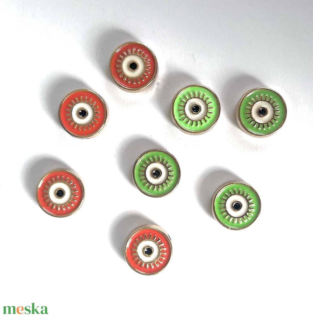 8 db fém köztes/összekötőelem (100ft/db) - kellékek & szerszámok - gyöngyfűzés kellékek - fém köztesek - Meska.hu