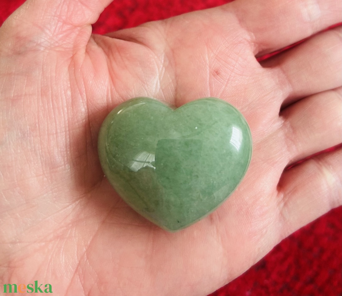 AVENTURIN marokkő - szív - kellékek & szerszámok - ásvány alapanyag - marokkő - Meska.hu