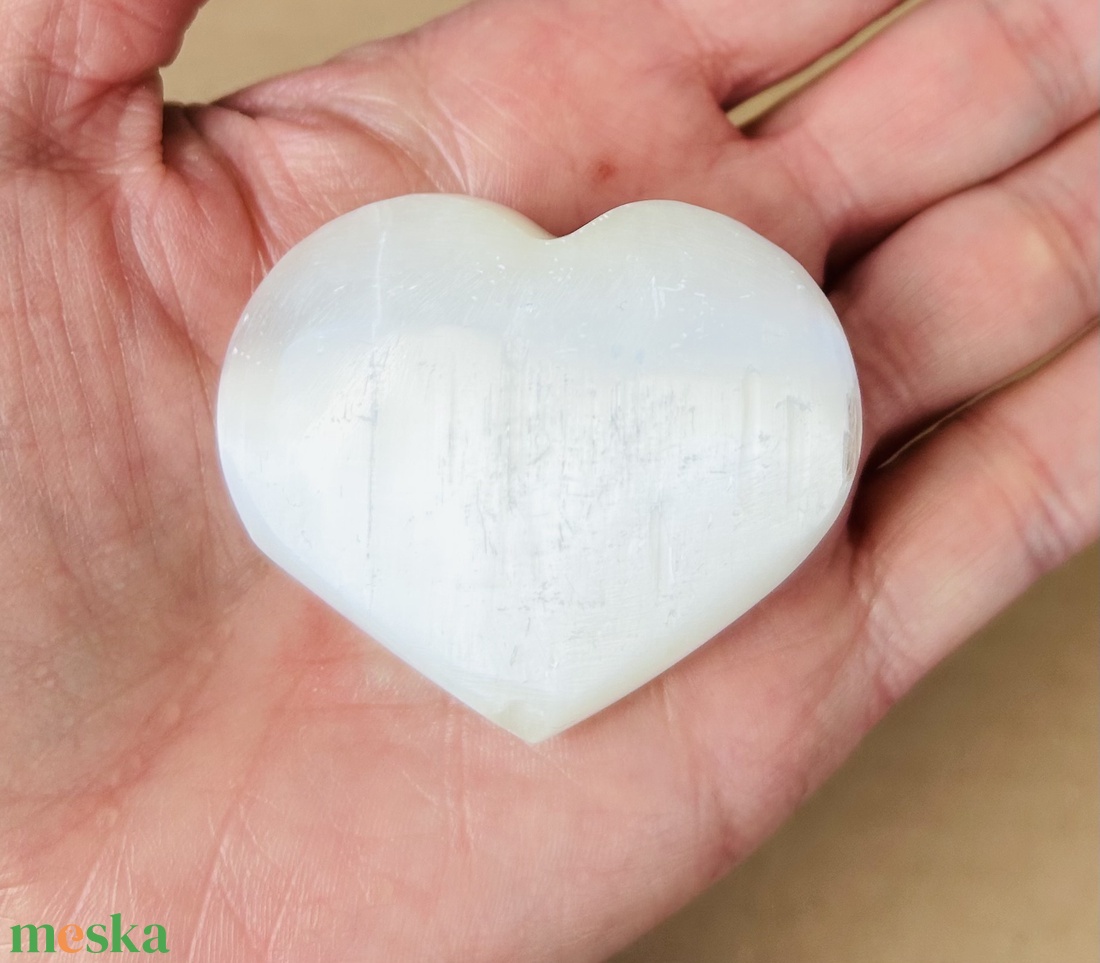 SZELENIT marokkő - szív - kellékek & szerszámok - ásvány alapanyag - marokkő - Meska.hu