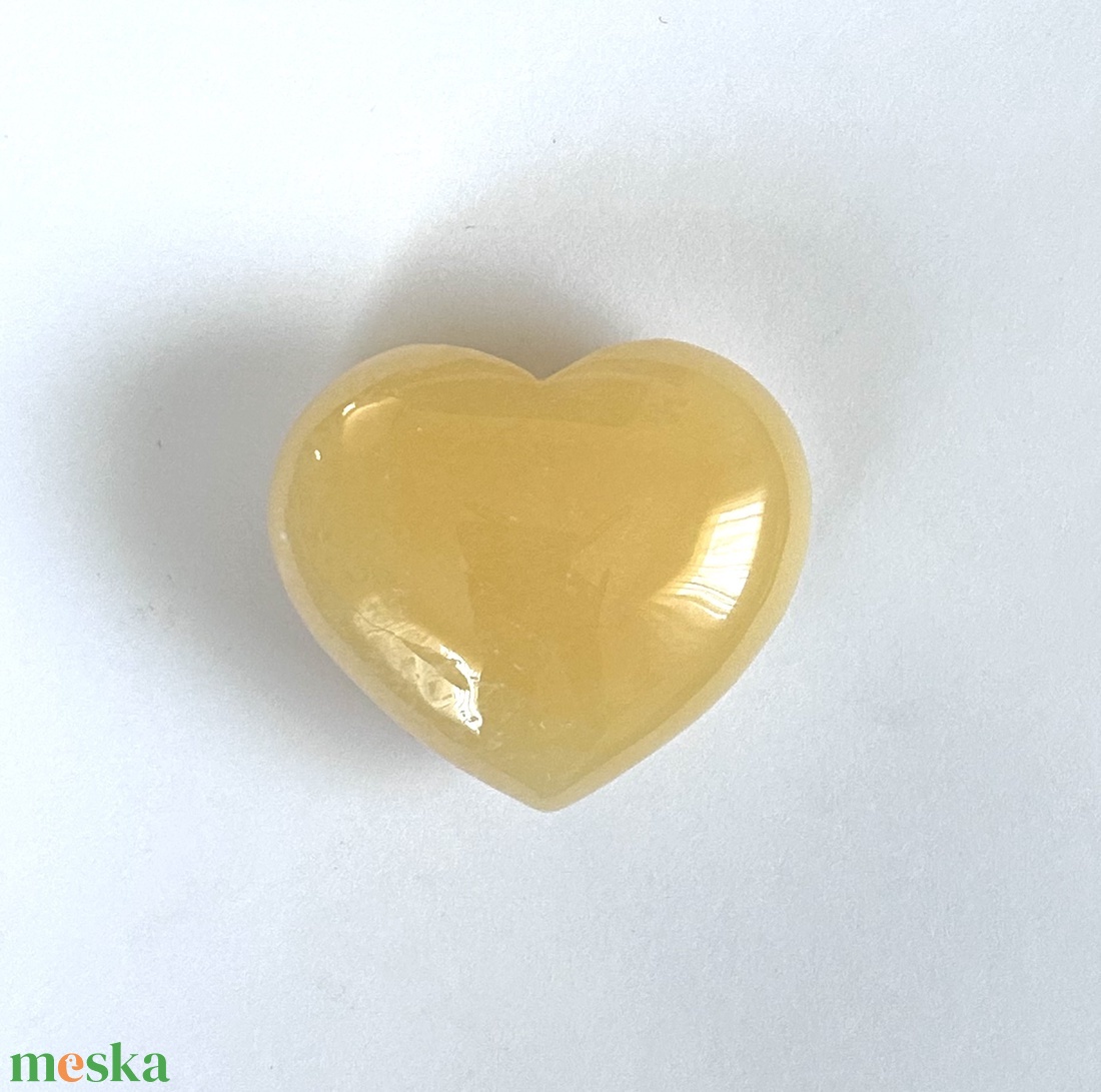 KALCIT marokkő - szív alakú - kellékek & szerszámok - ásvány alapanyag - marokkő - Meska.hu