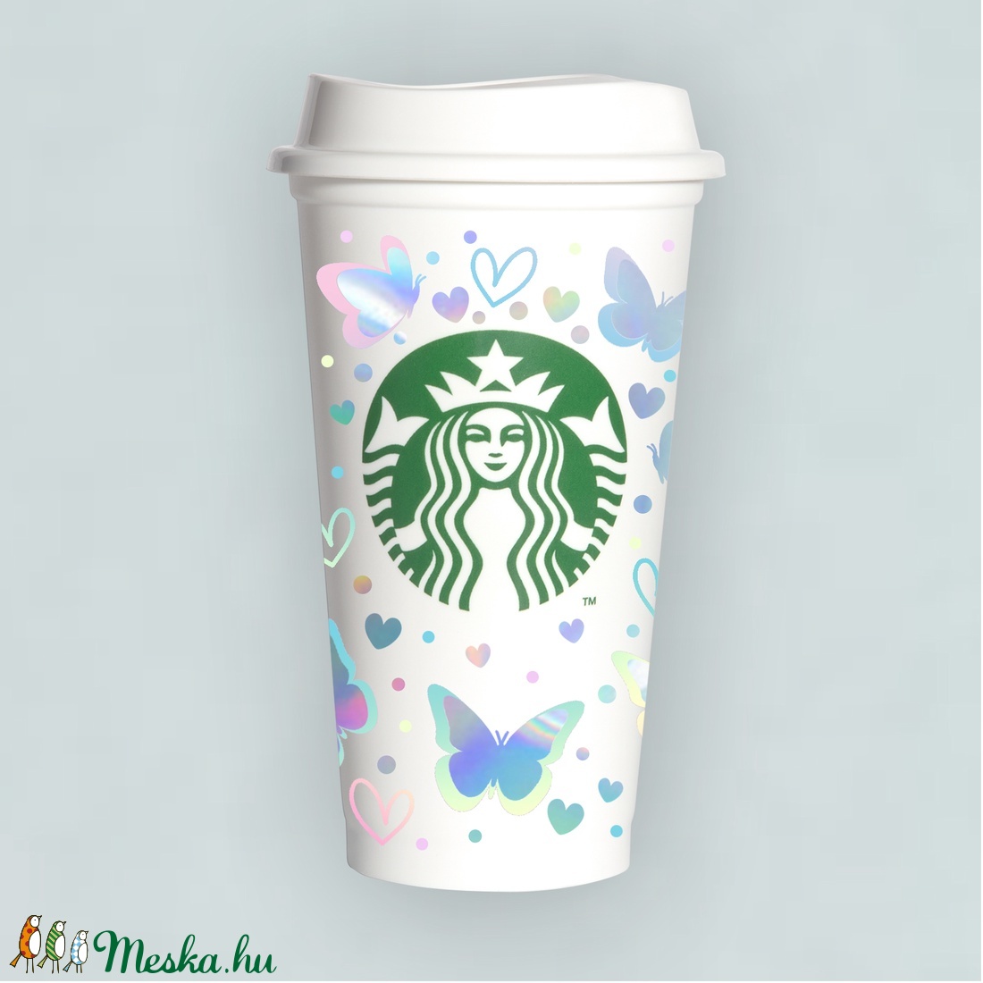 Műanyag Starbucks Cup színátmenetes/hologramos pillangós - otthon & életmód - Meska.hu Műanyag Starbucks Cup színátmenetes/hologramos pillangós - otthon & életmód - Meska.hu