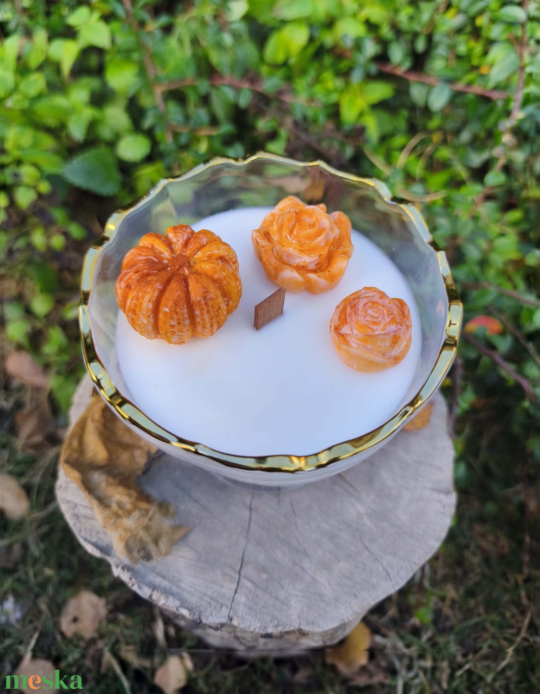 Őszi kehely - kellékek & szerszámok - dekorációs kellékek - dekorációs gyertya - Meska.hu