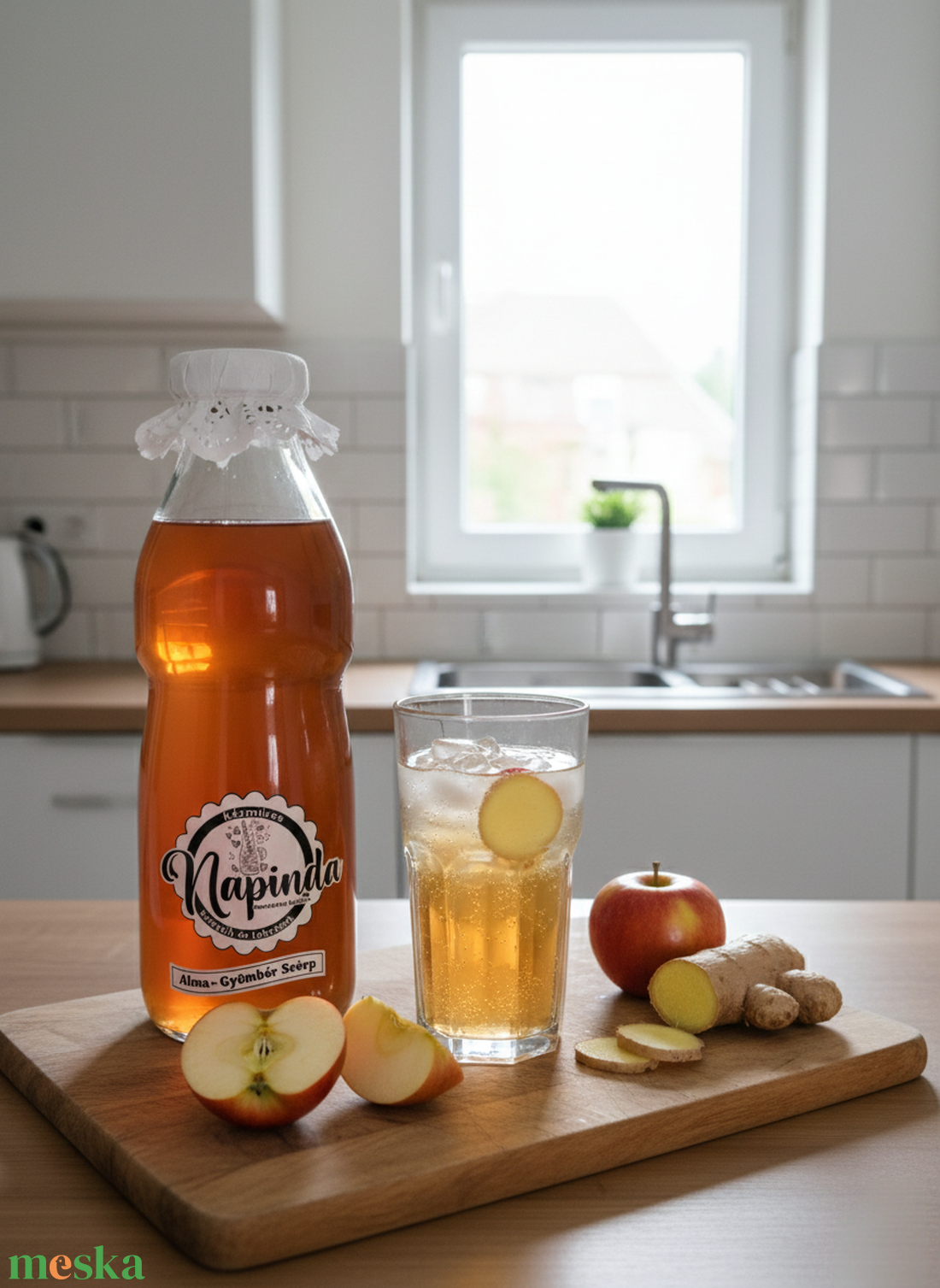 Alma- gyömbér szörp - élelmiszer - szörp - Meska.hu