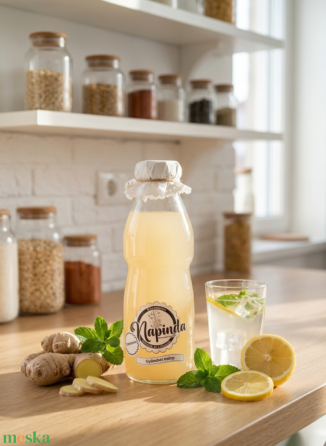 Cukormentes gyömbér szörp - élelmiszer - szörp - Meska.hu