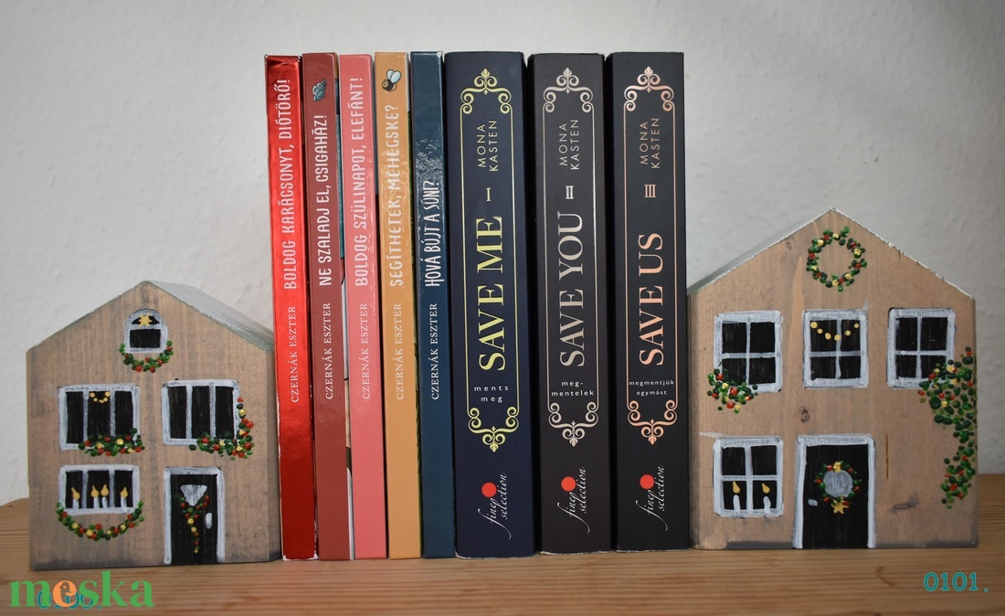  karácsonyi dekorházikó párban 0100 és 0101 - karácsony - karácsonyi lakásdekoráció - karácsonyi falu, házikó - Meska.hu