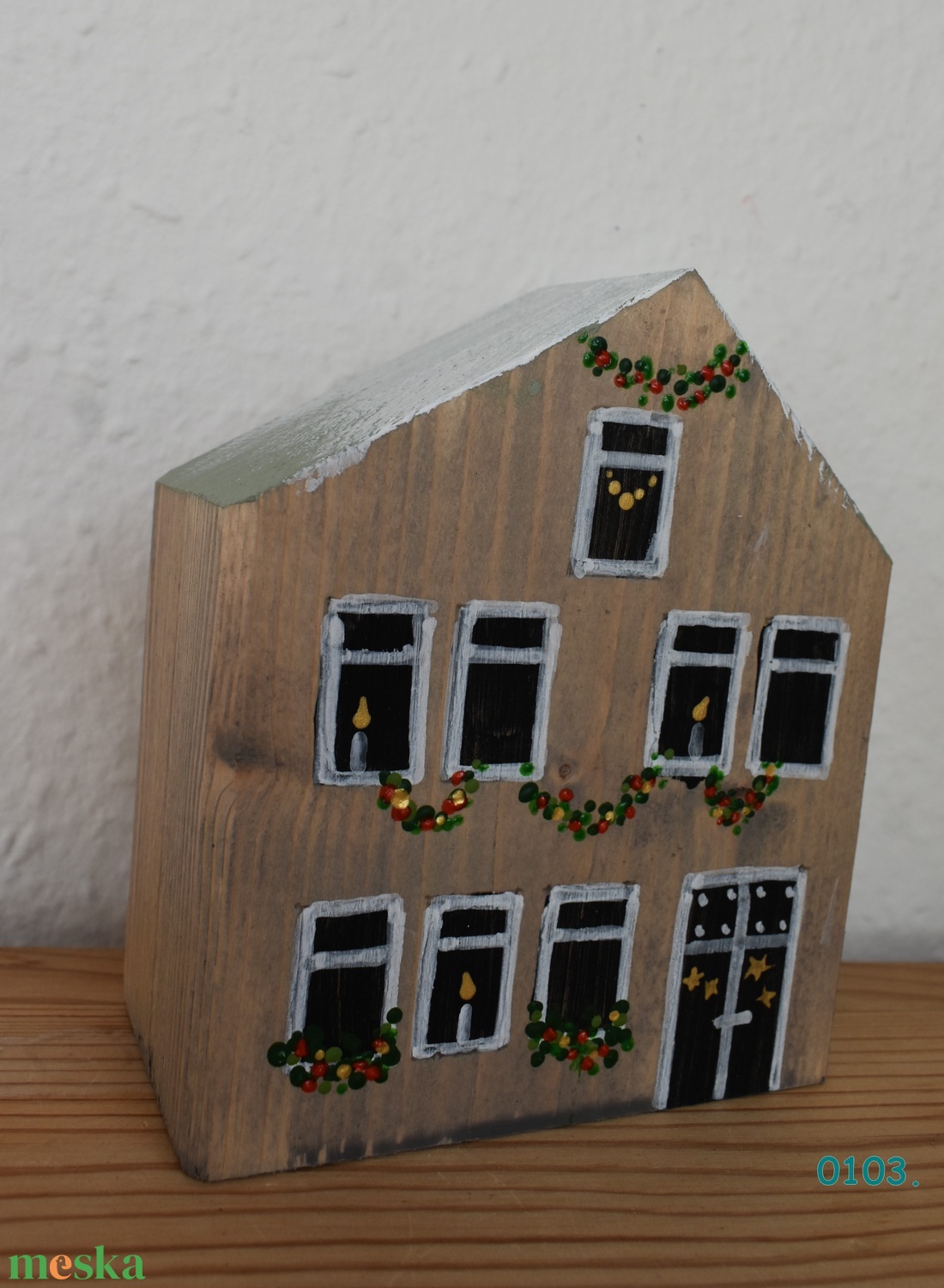 karácsonyi dekorházikó 0103 - karácsony - karácsonyi lakásdekoráció - karácsonyi falu, házikó - Meska.hu