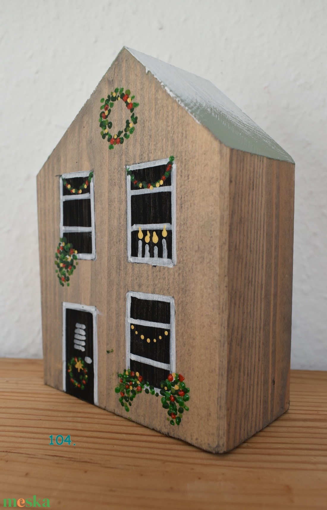 karácsonyi dekorházikó 0104 - karácsony - karácsonyi lakásdekoráció - karácsonyi falu, házikó - Meska.hu