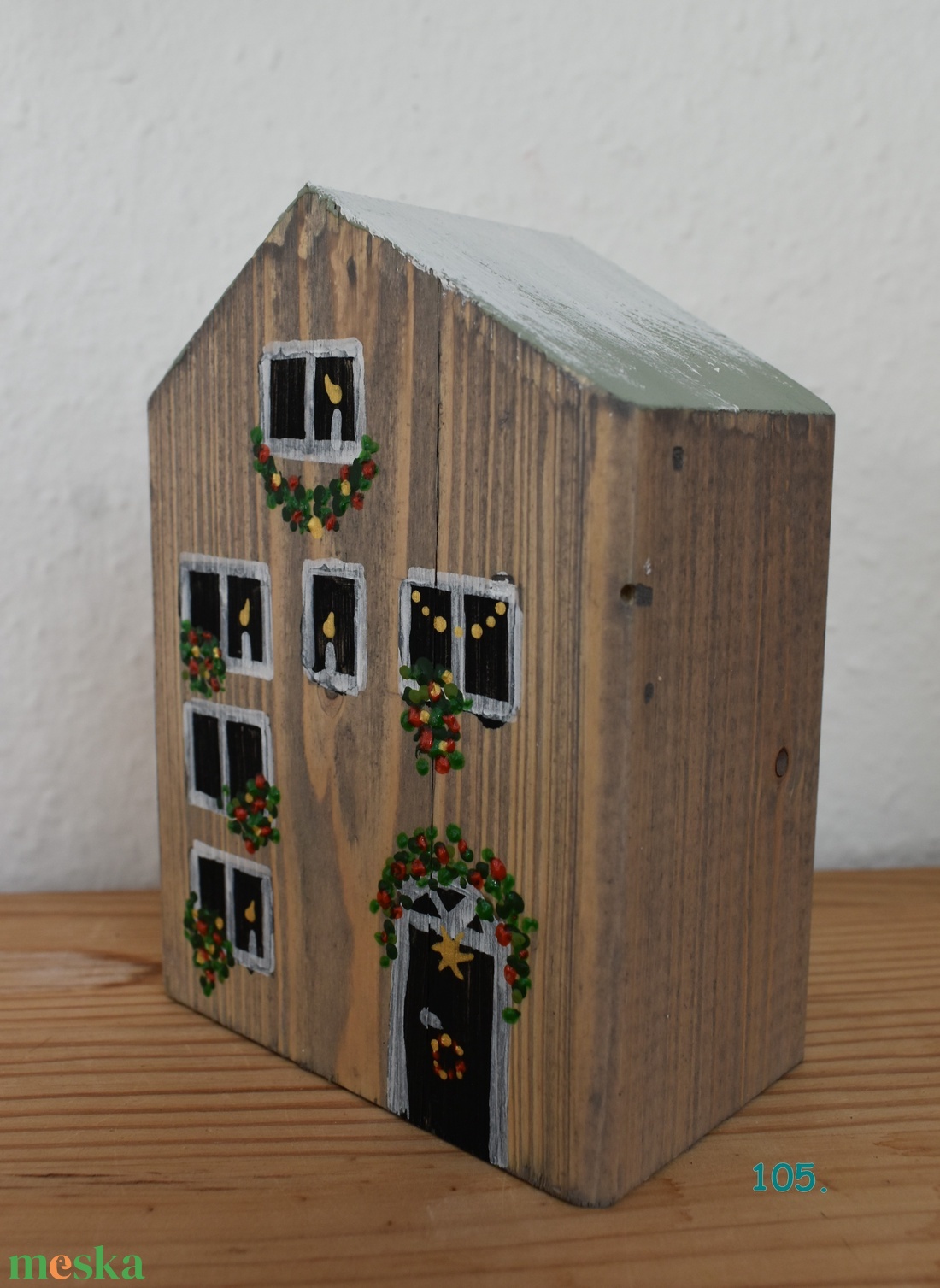 karácsonyi dekorházikó 105 - karácsony - karácsonyi lakásdekoráció - karácsonyi falu, házikó - Meska.hu