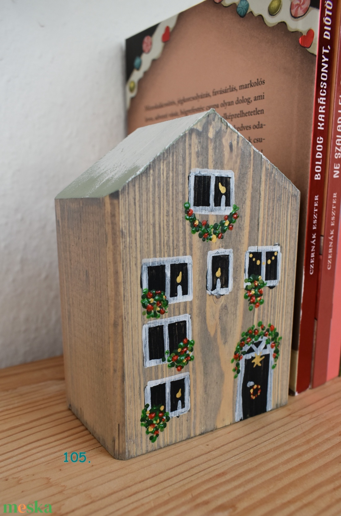 karácsonyi dekorházikó 105 - karácsony - karácsonyi lakásdekoráció - karácsonyi falu, házikó - Meska.hu