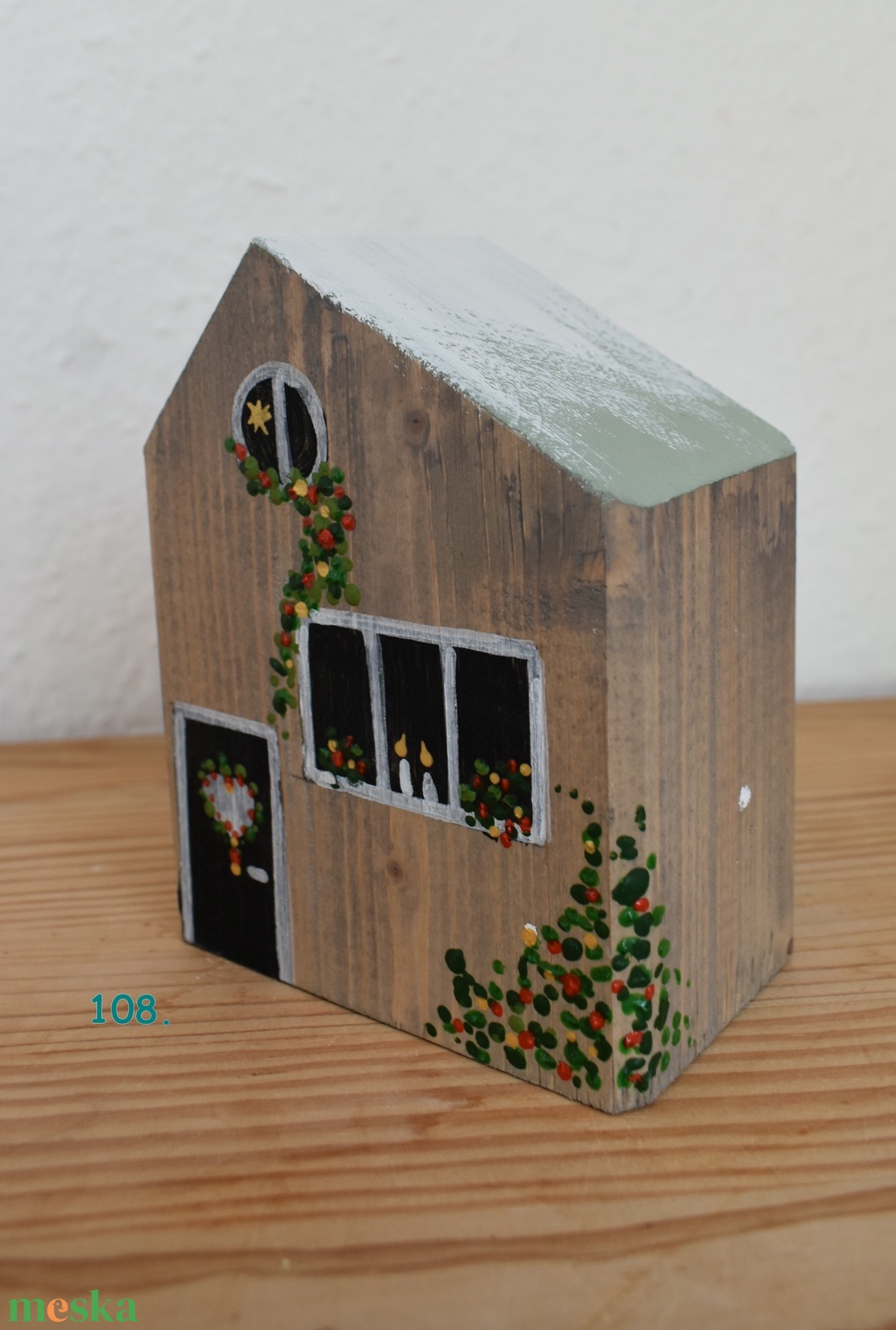 karácsonyi dekorházikó 0108 - karácsony - karácsonyi lakásdekoráció - karácsonyi falu, házikó - Meska.hu
