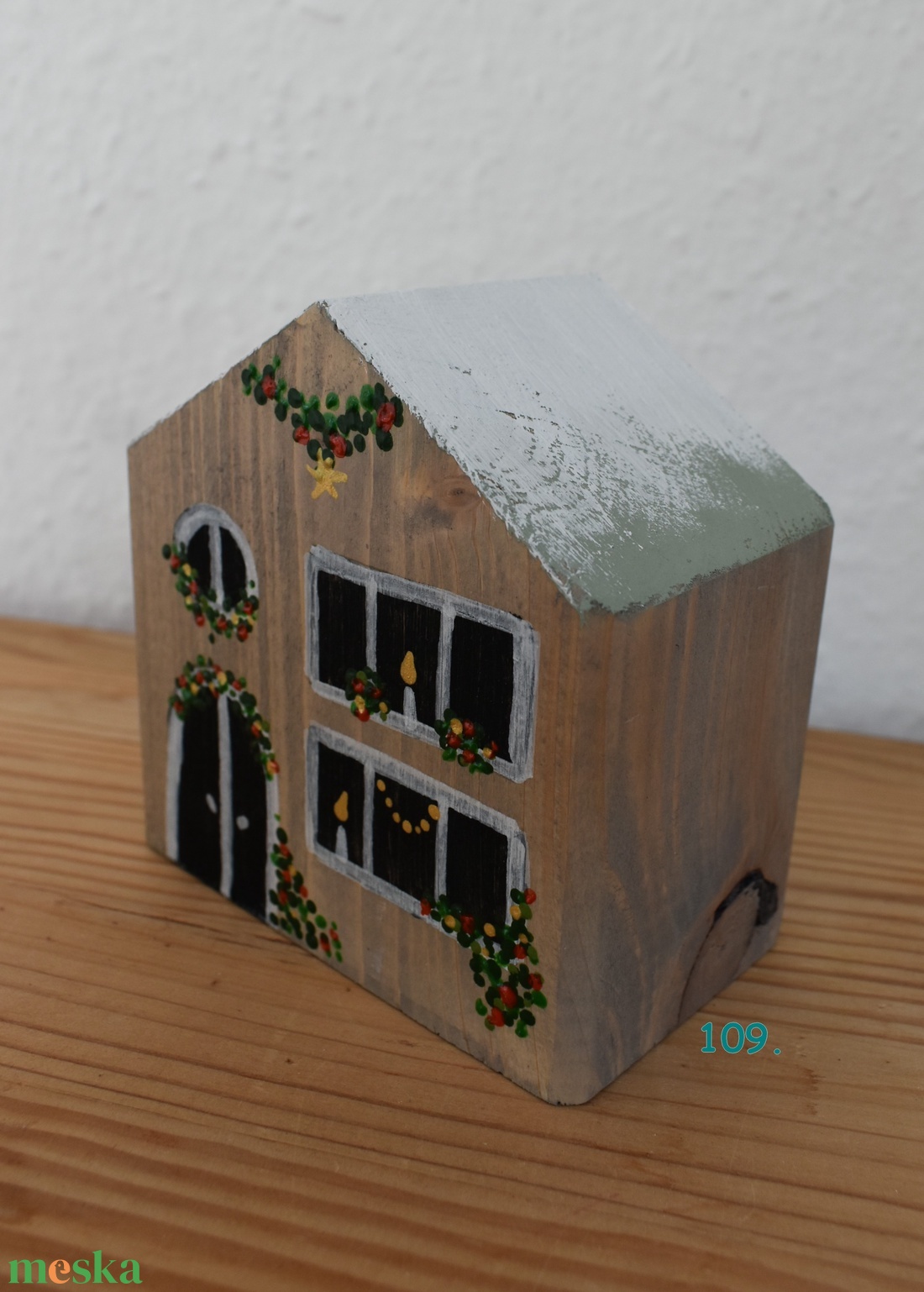 karácsonyi dekorházikó 0109 - karácsony - karácsonyi lakásdekoráció - karácsonyi falu, házikó - Meska.hu