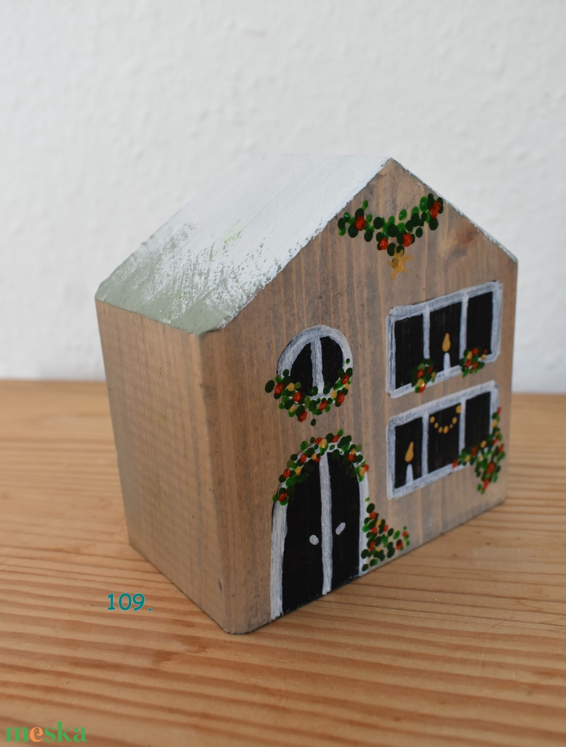 karácsonyi dekorházikó 0109 - karácsony - karácsonyi lakásdekoráció - karácsonyi falu, házikó - Meska.hu