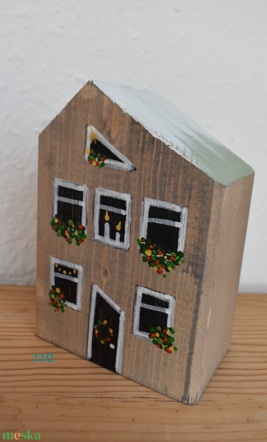 karácsonyi dekorházikó 0110 - karácsony - karácsonyi lakásdekoráció - karácsonyi falu, házikó - Meska.hu