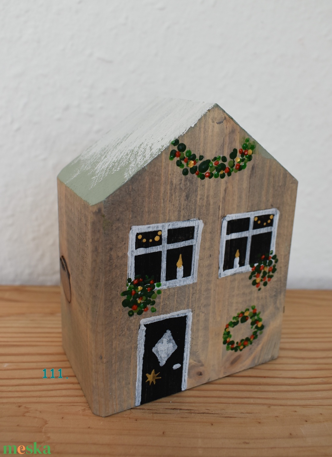 karácsonyi dekorházikó 0111 - karácsony - karácsonyi lakásdekoráció - karácsonyi falu, házikó - Meska.hu