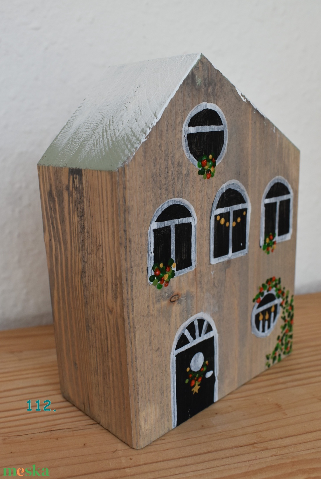 karácsonyi dekorházikó 0112 - karácsony - karácsonyi lakásdekoráció - karácsonyi falu, házikó - Meska.hu