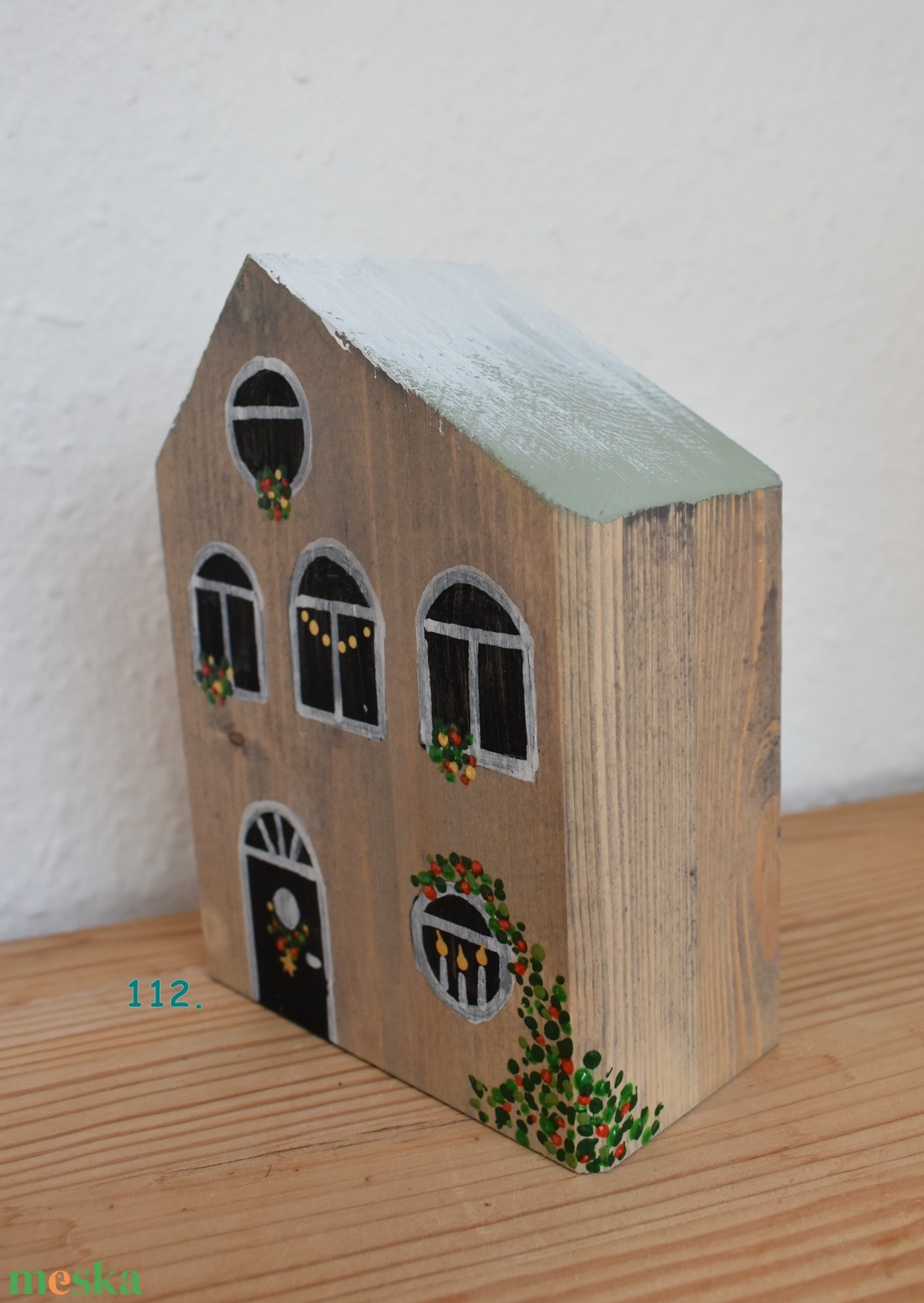 karácsonyi dekorházikó 0112 - karácsony - karácsonyi lakásdekoráció - karácsonyi falu, házikó - Meska.hu