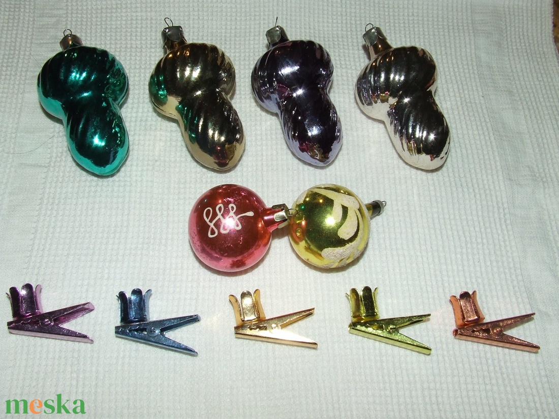 Régi retro karácsonyfadíszek - karácsony - karácsonyi lakásdekoráció - karácsonyfadíszek - Meska.hu