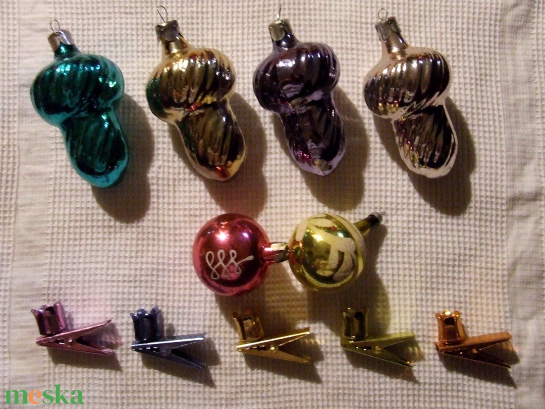 Régi retro karácsonyfadíszek - karácsony - karácsonyi lakásdekoráció - karácsonyfadíszek - Meska.hu