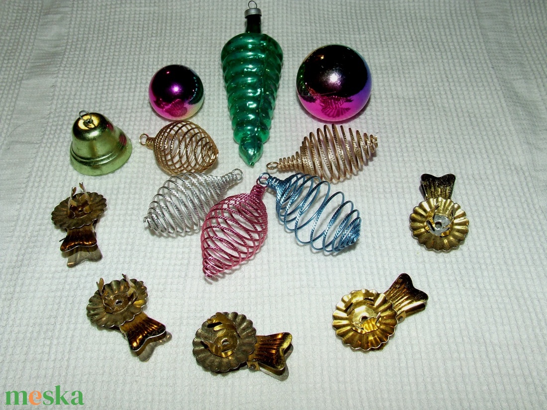 Régi retro karácsonyfadíszek - karácsony - karácsonyi lakásdekoráció - karácsonyfadíszek - Meska.hu