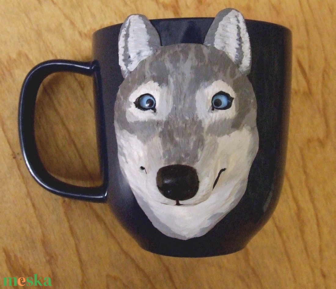 Farkas mintás bögre - otthon & életmód - konyhafelszerelés, tálalás - tálalás - bögre & csésze - Meska.hu