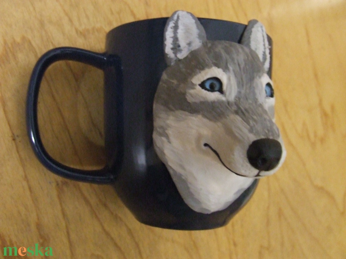 Farkas mintás bögre - otthon & életmód - konyhafelszerelés, tálalás - tálalás - bögre & csésze - Meska.hu