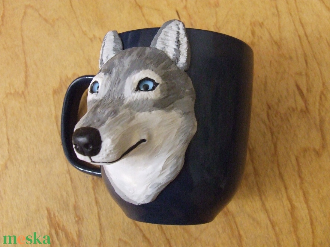 Farkas mintás bögre - otthon & életmód - konyhafelszerelés, tálalás - tálalás - bögre & csésze - Meska.hu