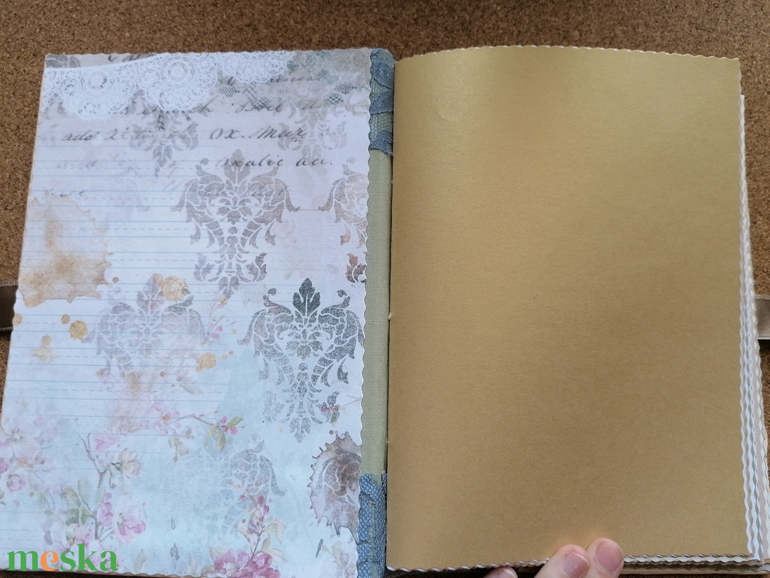 Kézzel fűzött esküvői vendégkönyv, vendégkönyv, vagy napló  - esküvő - emlék & ajándék - vendégkönyv - Meska.hu
