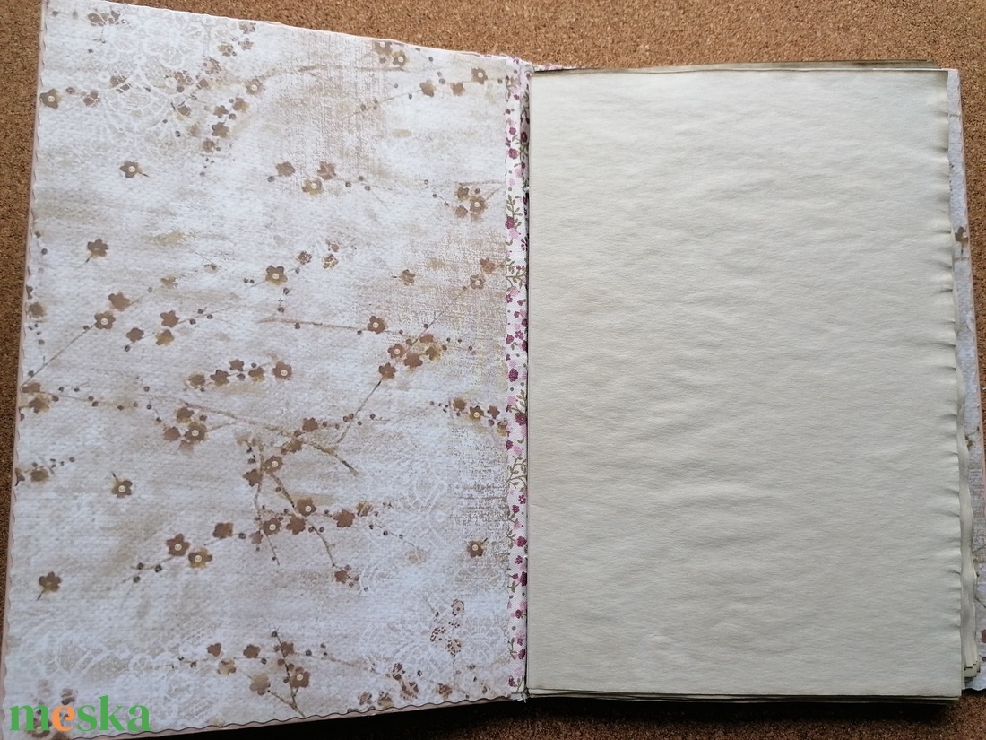 Vintage stílusú napló kávéval festett lapokkal  - otthon & lakás - papír írószer - jegyzetfüzet & napló - Meska.hu
