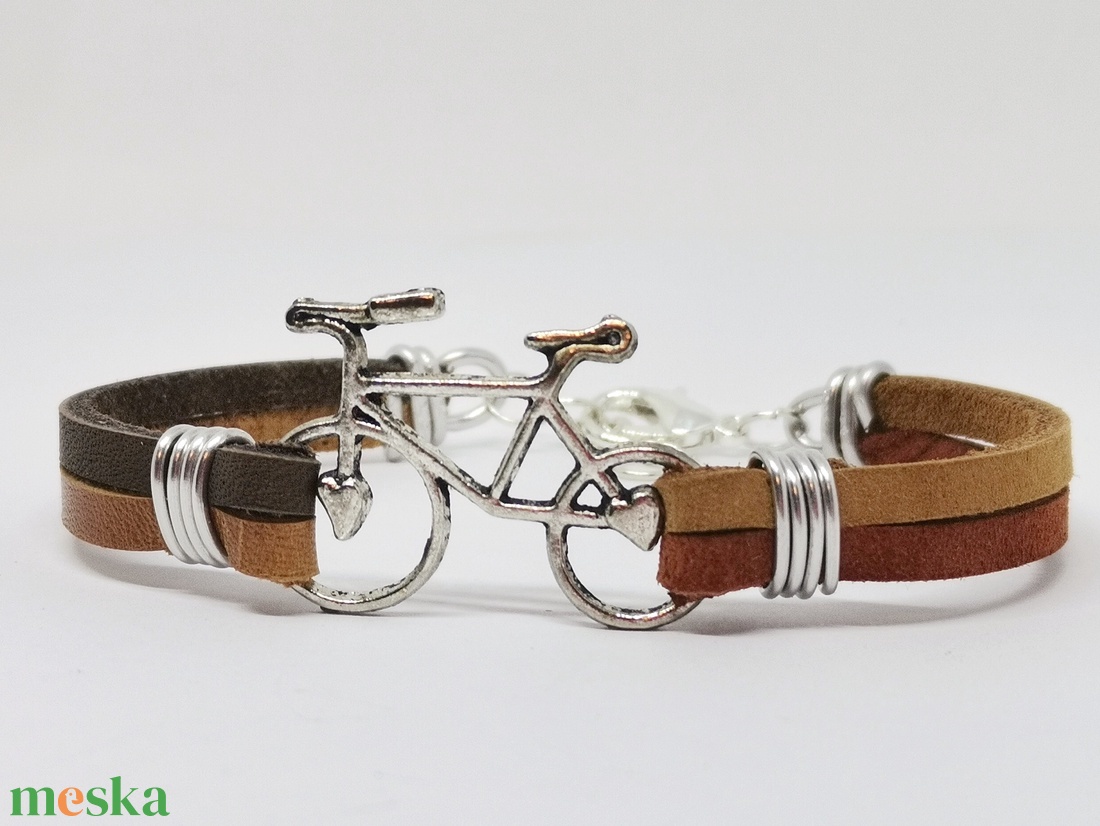 Biciklis karkötő - ékszer - karkötő - karkötő medállal - Meska.hu