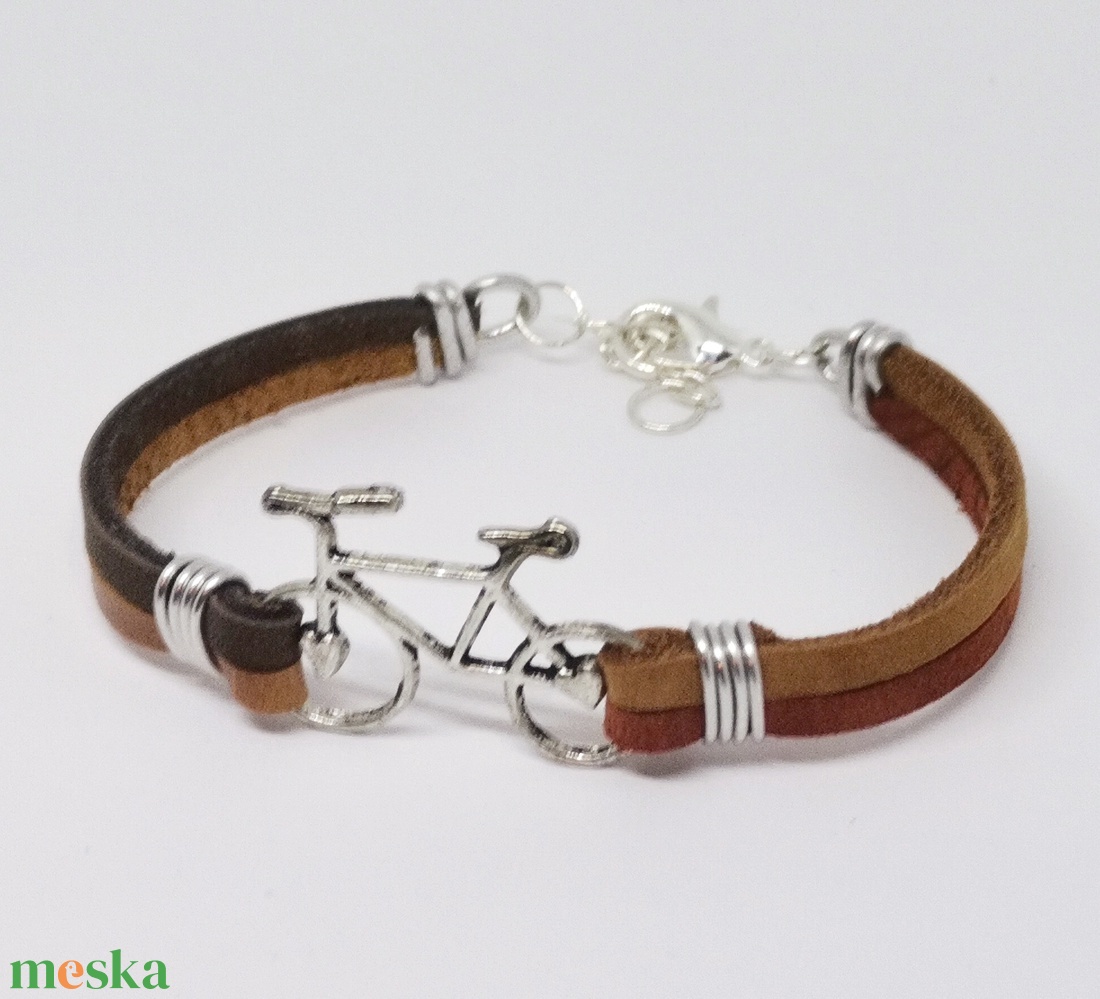 Biciklis karkötő - ékszer - karkötő - karkötő medállal - Meska.hu