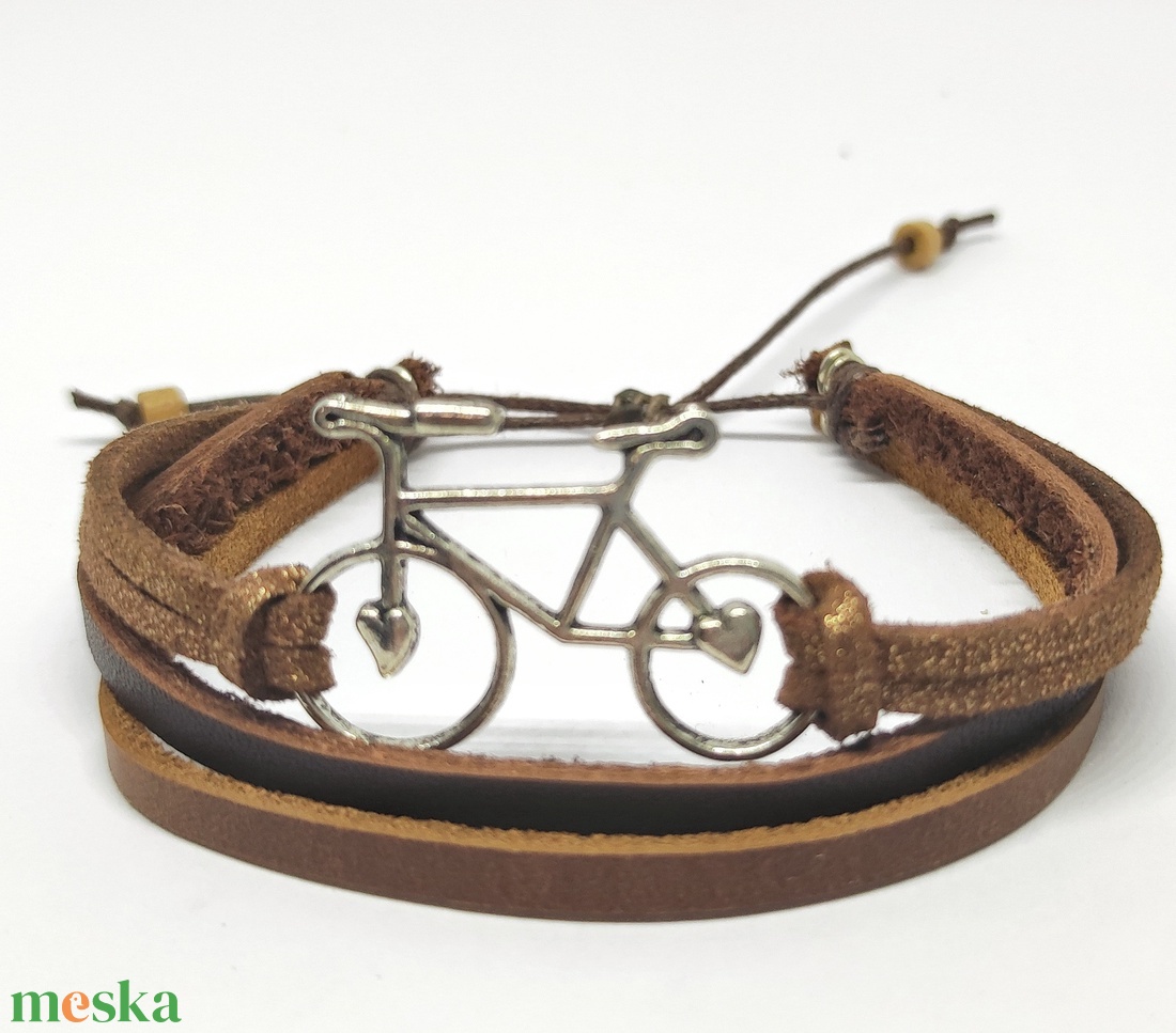 Biciklis karkötő - ékszer - karkötő - karkötő medállal - Meska.hu