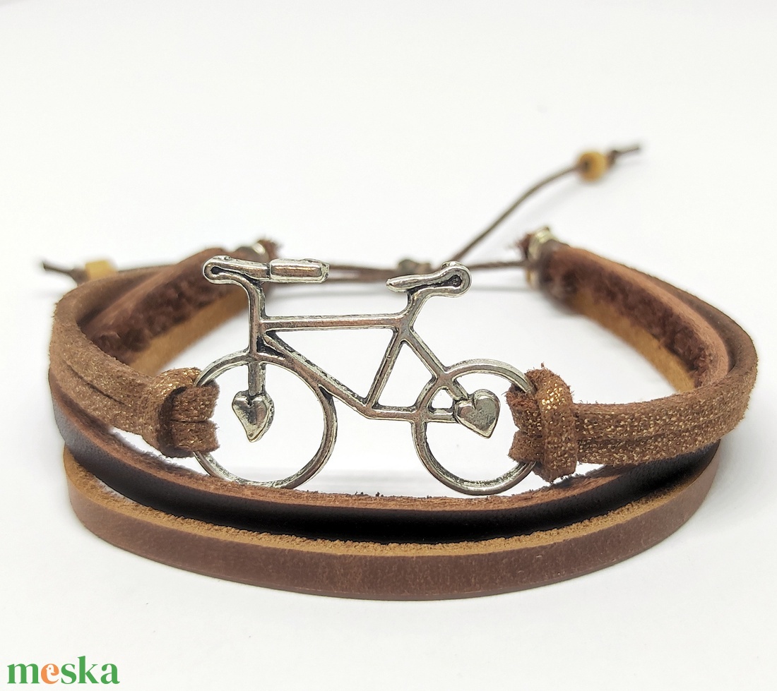 Biciklis karkötő - ékszer - karkötő - karkötő medállal - Meska.hu