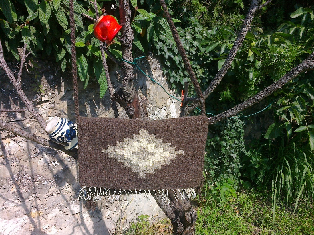Férfi tarisznya, lépcsős mintával -  - Meska.hu