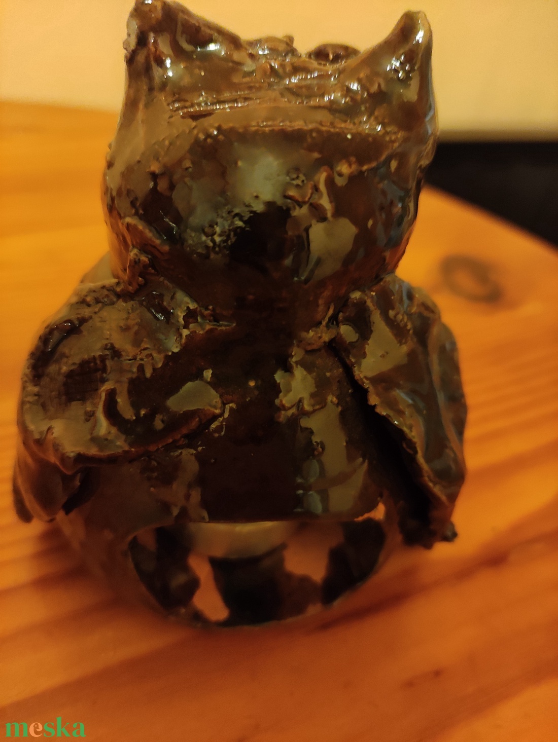 Bagoly mécses - karácsony - karácsonyi lakásdekoráció - karácsonyi illatgyertya, mécses - Meska.hu