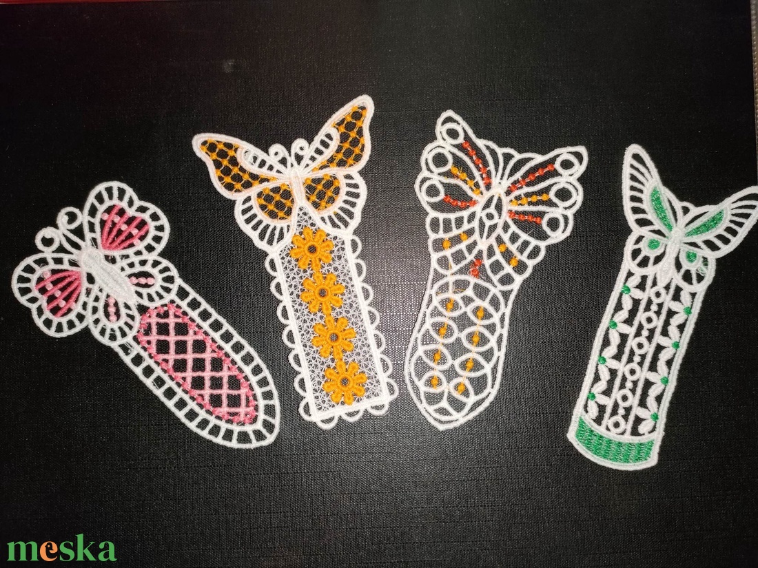 Csipke könyvjelzők, többféle - könyv & zene - könyvjelző - Meska.hu Csipke könyvjelzők, többféle - könyv & zene - könyvjelző - Meska.hu