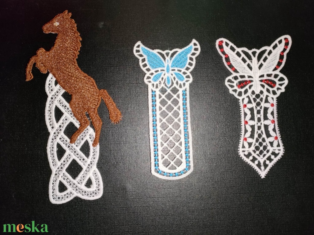 Csipke könyvjelzők, többféle - könyv & zene - könyvjelző - Meska.hu Csipke könyvjelzők, többféle - könyv & zene - könyvjelző - Meska.hu