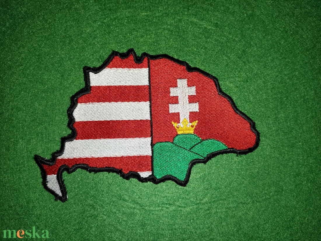 Hímzett felvarró - Nagy-Magyarország - kellékek & szerszámok - méteráru - felvarrható, vasalható kellék - Meska.hu
