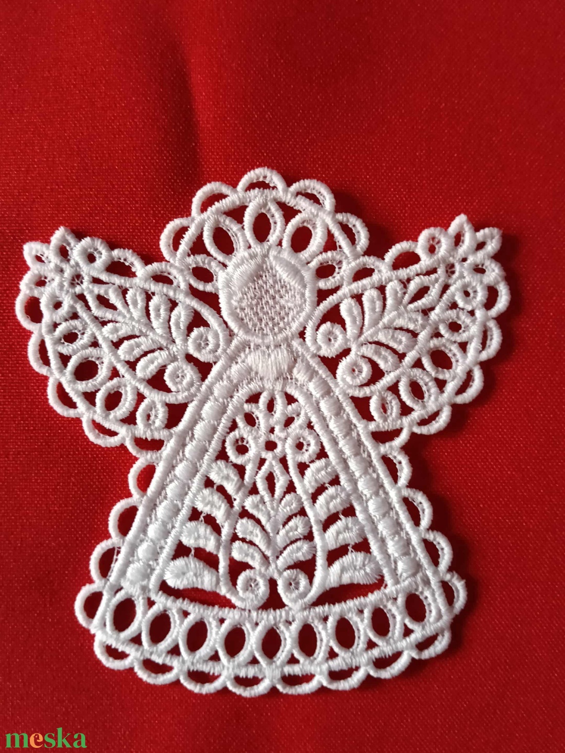 Csipke angyal, többféle, felakasztható 6. - karácsony - karácsonyi lakásdekoráció - karácsonyfadíszek - Meska.hu