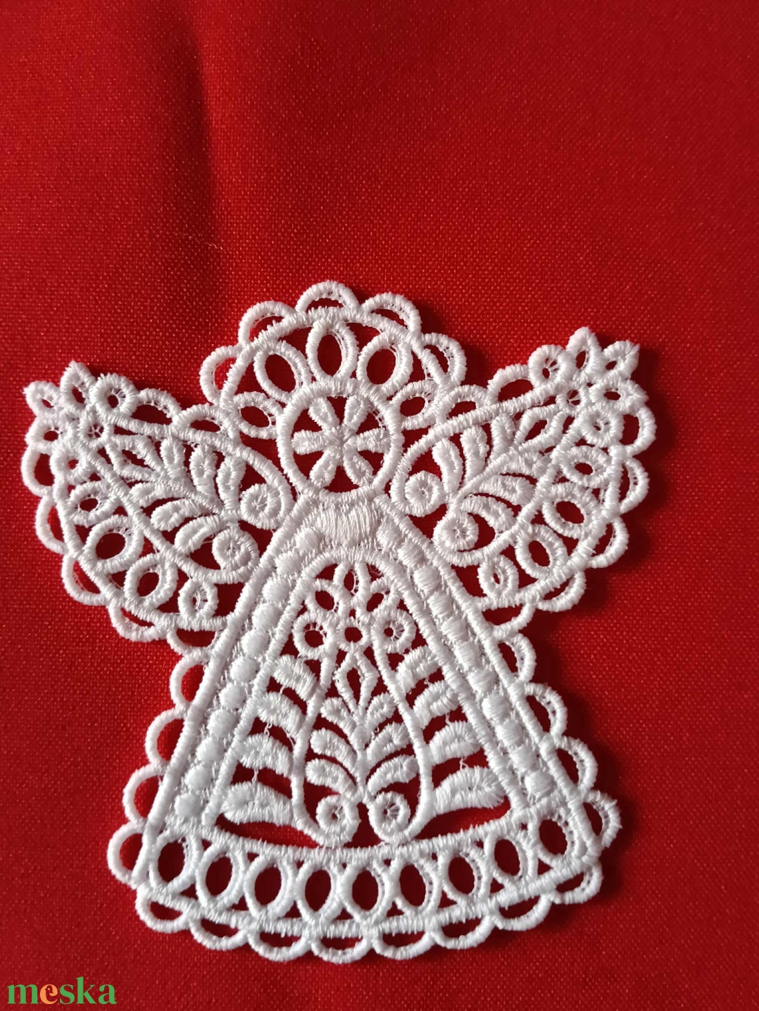 Csipke angyal, többféle, felakasztható 7. - karácsony - karácsonyi lakásdekoráció - karácsonyfadíszek - Meska.hu