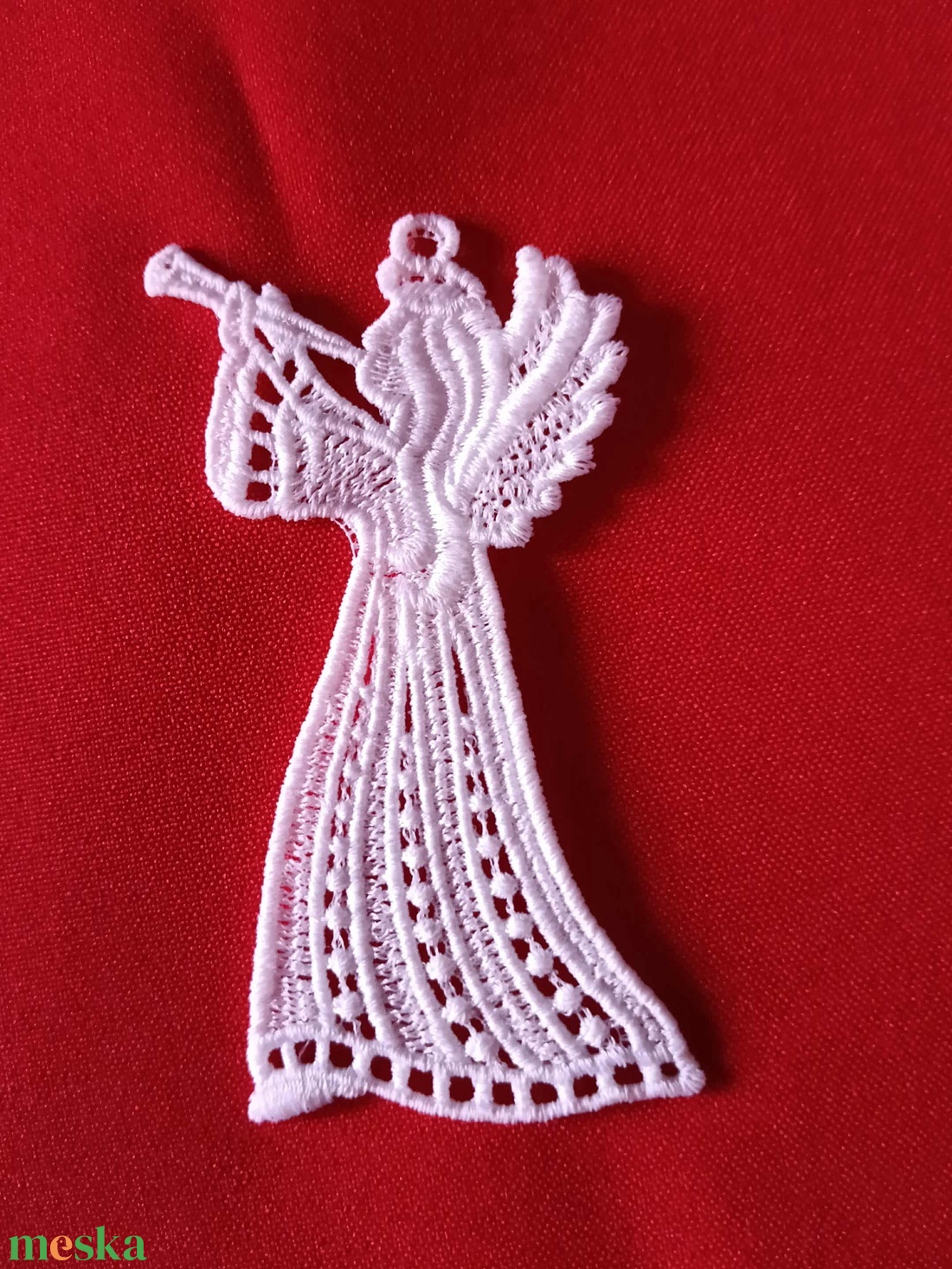 Csipke angyal, többféle, felakasztható 8. - karácsony - karácsonyi lakásdekoráció - karácsonyfadíszek - Meska.hu