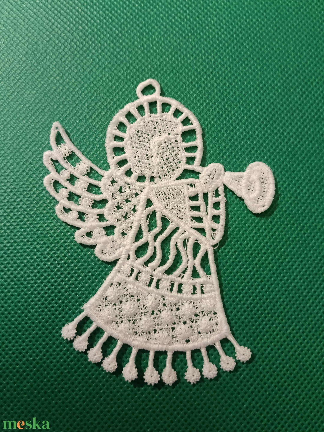 Csipke angyal, többféle, felakasztható 10. - karácsony - karácsonyi lakásdekoráció - karácsonyfadíszek - Meska.hu